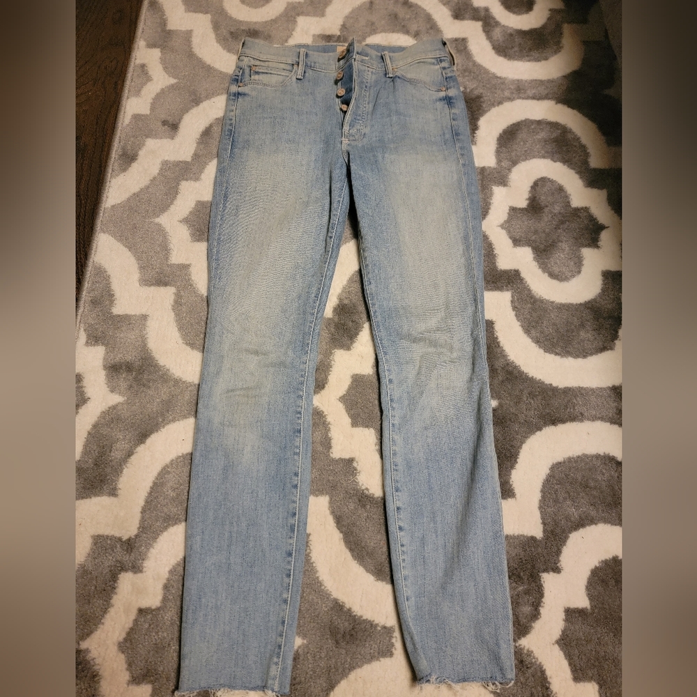 Mother denim  the stunner ankle fray